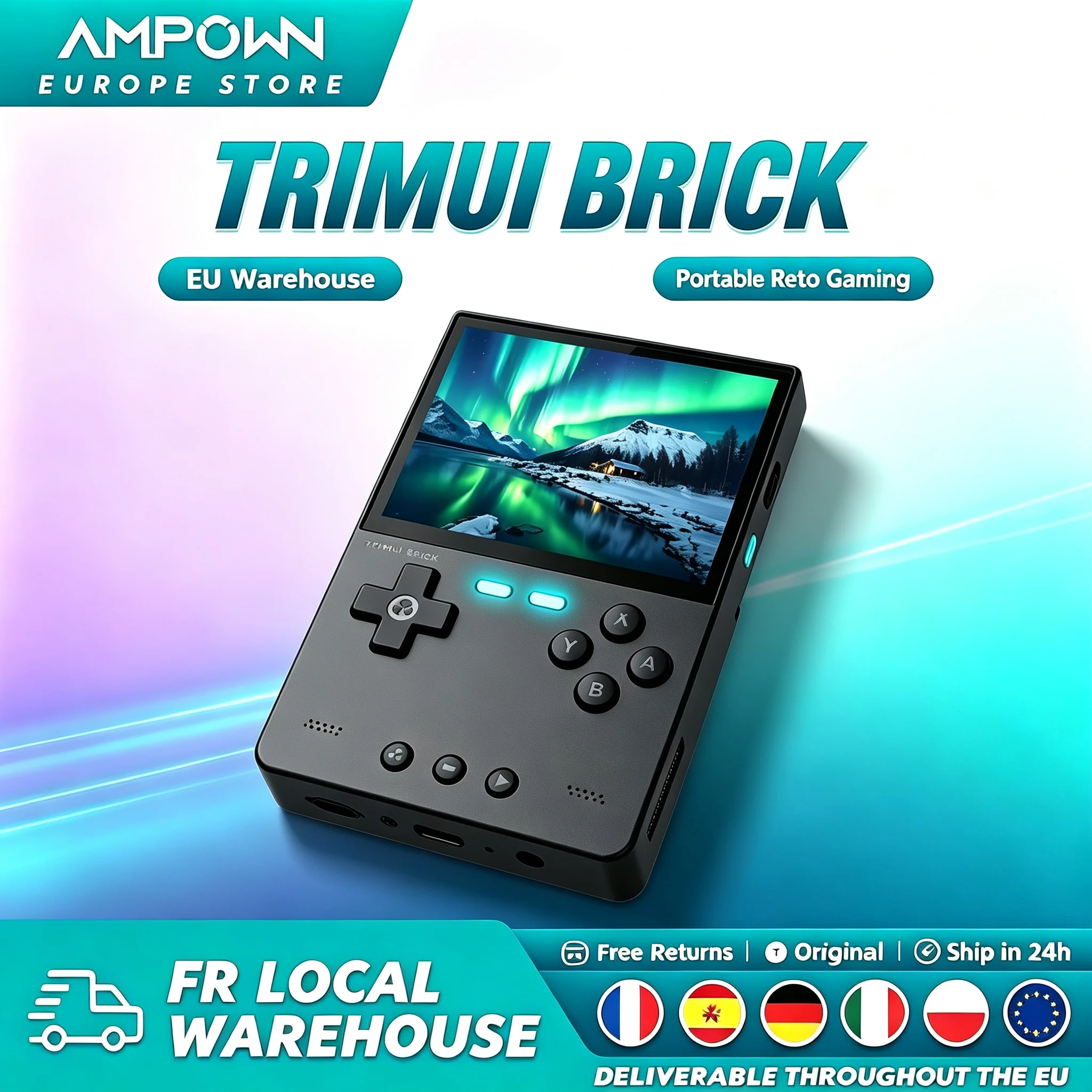 TRIMUI Mini Console Portatile Retrò, Batteria a Lunga Durata da 5000mAh, Joystick con Effetto Hall in Unibody CNC, Schermo IPS da 3,95", Dispositivo di Gioco Linux, Console Portatile Brick