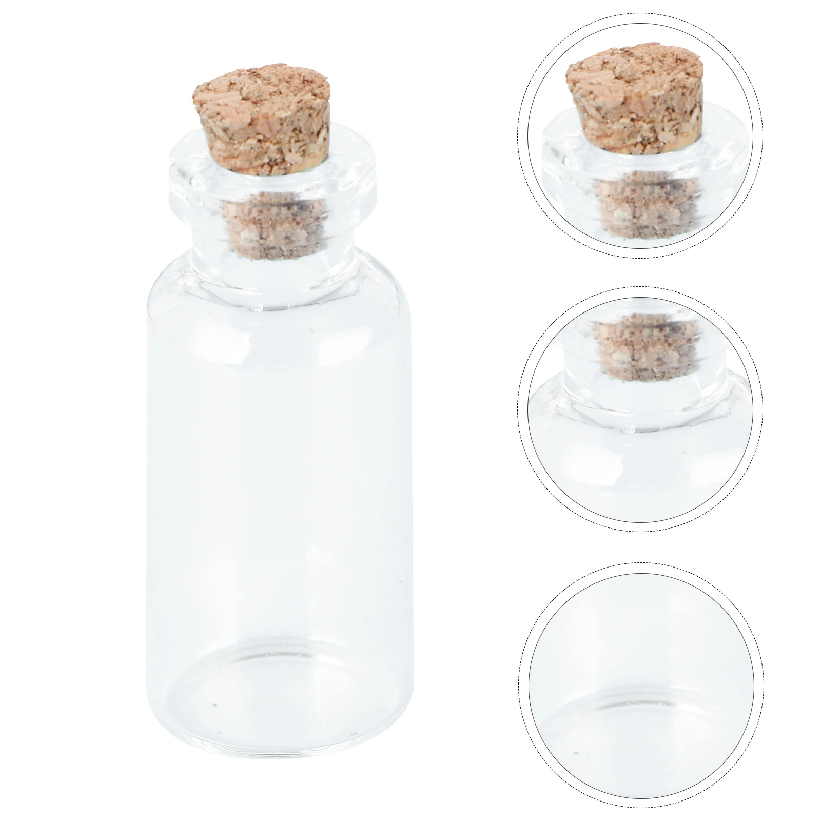 

25Pcs Glass Wish Jars Small Mini Bottles Cork Stoppers DIY Pendant Drift Wishing Perfume Bottles 18x40mm Mini Wish Bottle