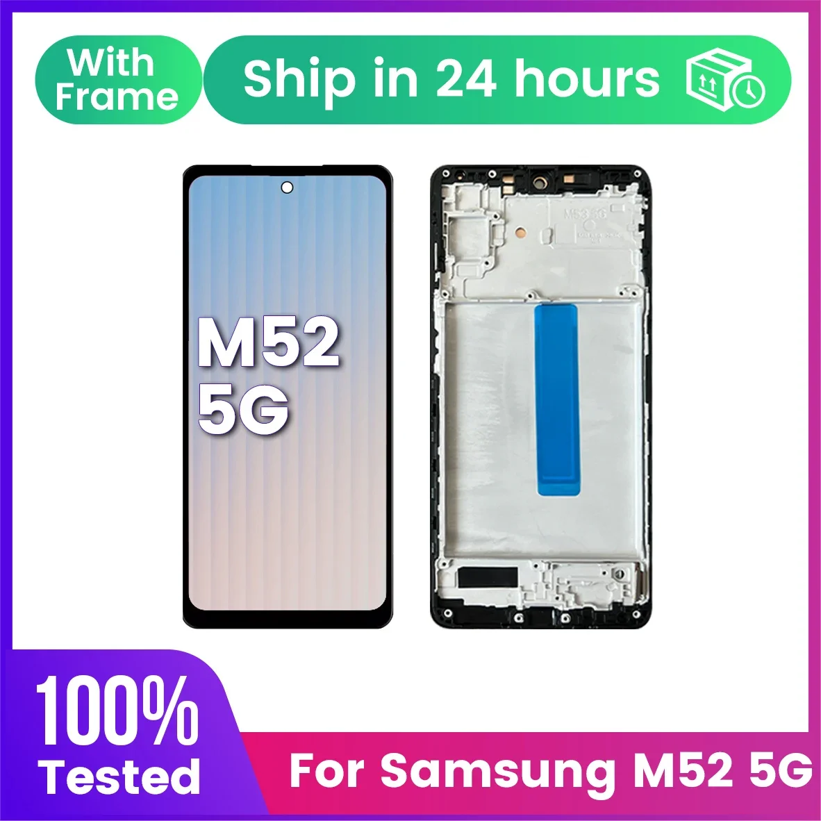 GEFENSIFor SAMSUNG A52 5G LCD M526B M526B/Pantalla LCD Pantalla táctil Digiziter montaje Pantalla con marco Pantalla LCD