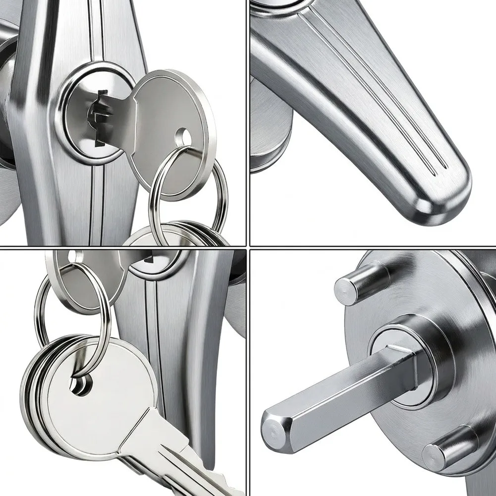 for T Handle Garage Door Lock Designed for Heavy-Duty Applications with Ergonomic Grip and Multi-Thicknes Compatibility