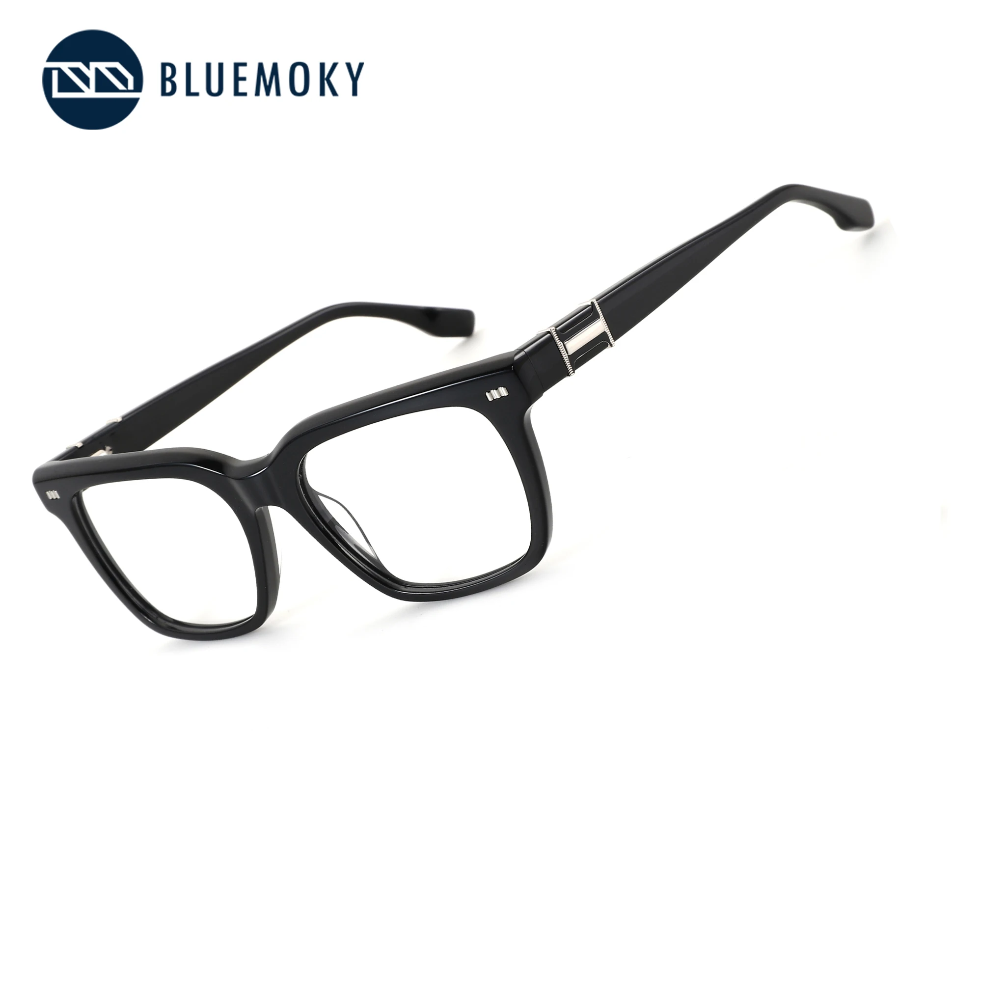 

Очки BLUEMOKY: современные квадратные ацетатные оправы для мужчин, геометрические, без диоптрий, модные мужские очки
