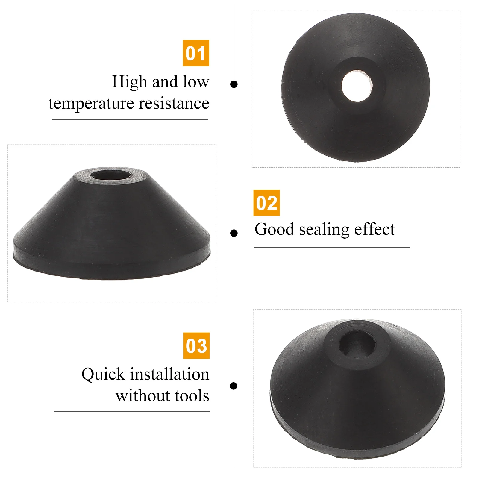 

20pcs Rubber For Rubber Washers For Screws Toilet Screws Conical Seals Replacement Washers Toilet Tank Bolts Durable Waterproof