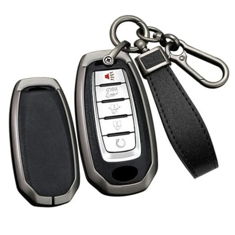 

A + 5-кнопочный автомобильный брелок для ключей, подходящий для Infiniti, длинный брелок-черный