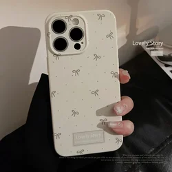 Fairy Retro bow tie tender girls Phone Case For iPhone 17 air 16 15 14 13 12 11 Pro Max Case Cute Cartoon shockproof Cover