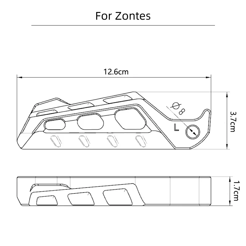 For Zontes G1 125 ZT125 G1 ZT125U ZT 125 U ZT 310X ZT310R 2023 Motorcycle Accessories CNC Rear Passenger Footrest Foot Rest Pegs