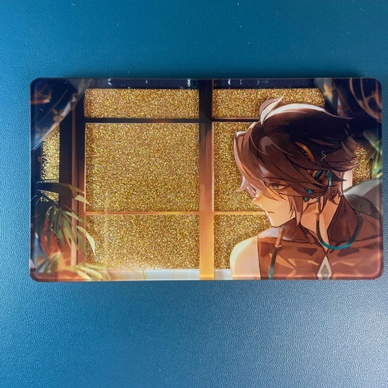 Hot Game Impact Alhaitham Kaveh Double Pattern Beautiful Waterfall Quicksand Mahjong Stand Figure Model Acrylic Desktop Decor