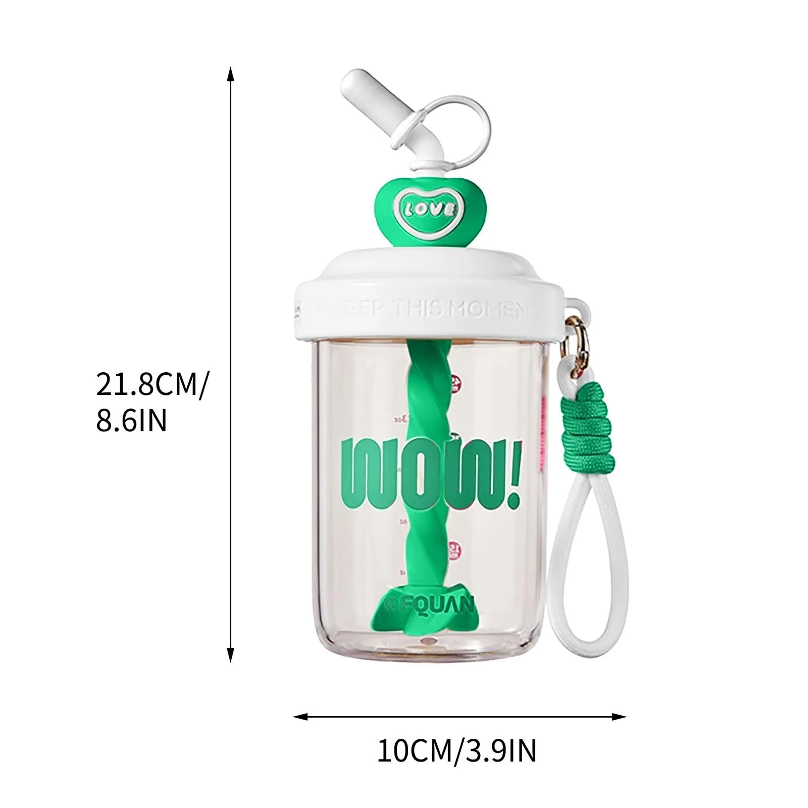 Frosted Bottle With Carry Handle For Travel Water Bottles With Straw Leak-Proof Bpa-Free Shaker Cups For Protein Shakese