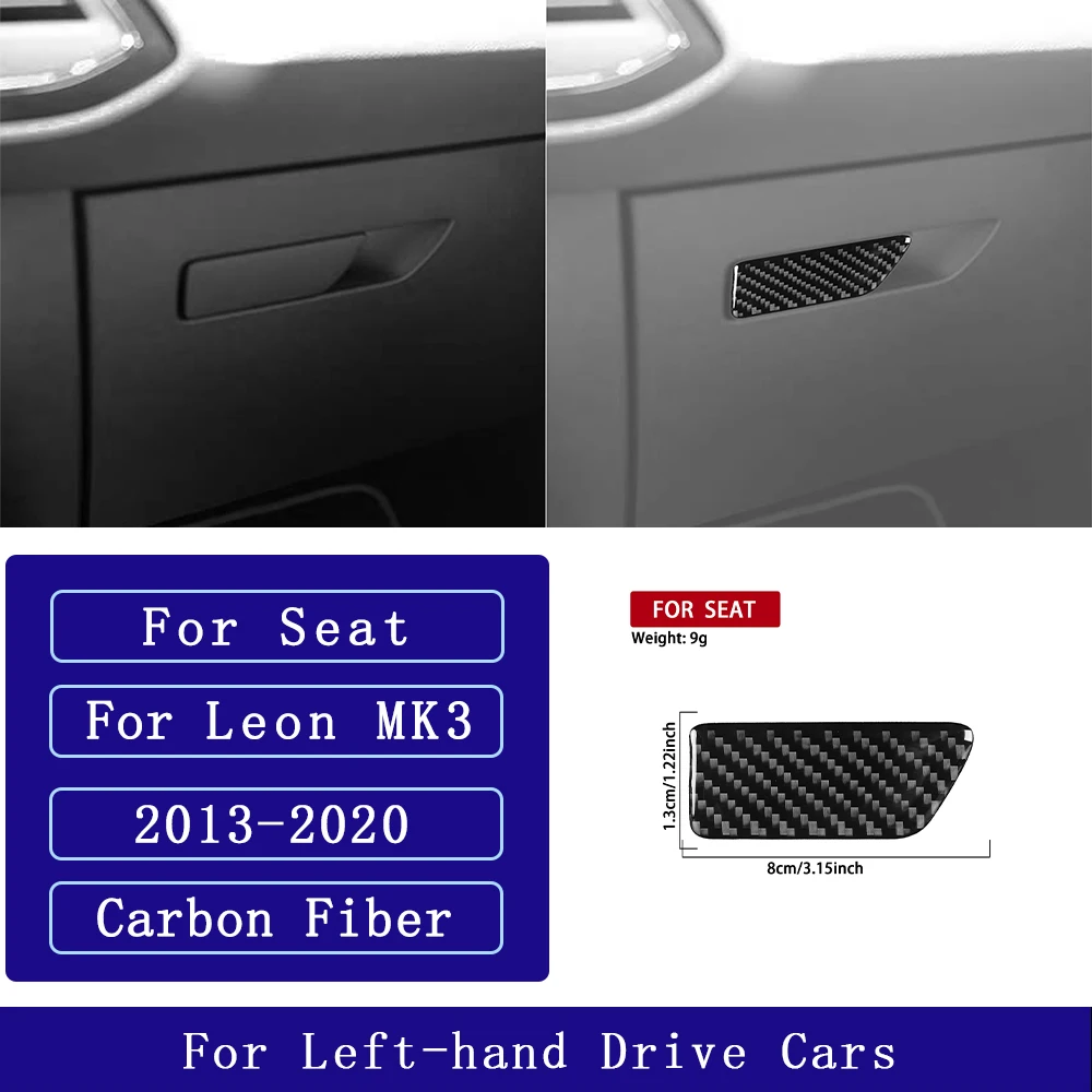 Voor Seat Leon MK3 2013-2020 Koolstofvezel Centrale navigatie radio AC CD versnellingspook deurpaneel Auto Accessoires Decoratieve Stickers