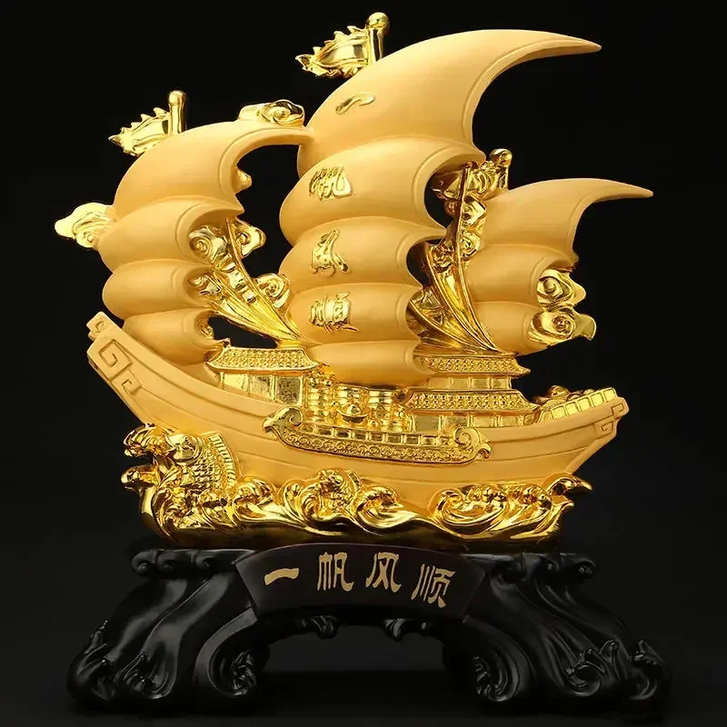 Dragon Boat Smooth Sailboat Decoration Housewarming Opening Gift Office Living Room Miniatures