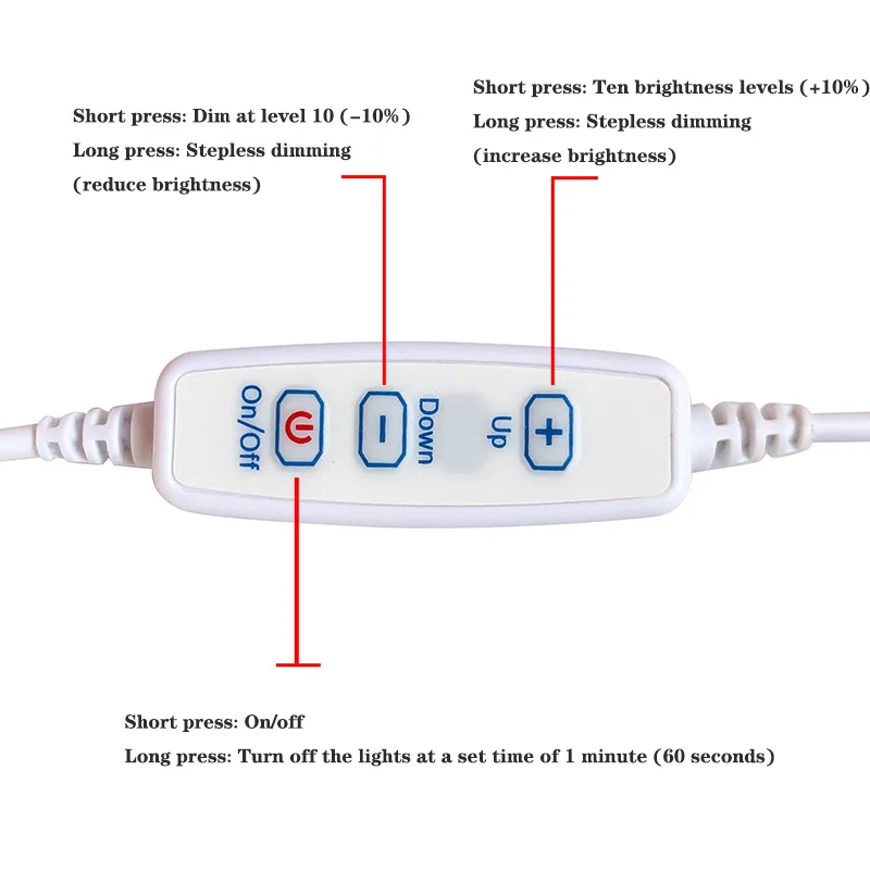1pcs DC5V Dimmable SMD5730/2835 Led Ring White Color Lamp Bead 10W 12W LED Light Board White Warm Light with 2M Cable