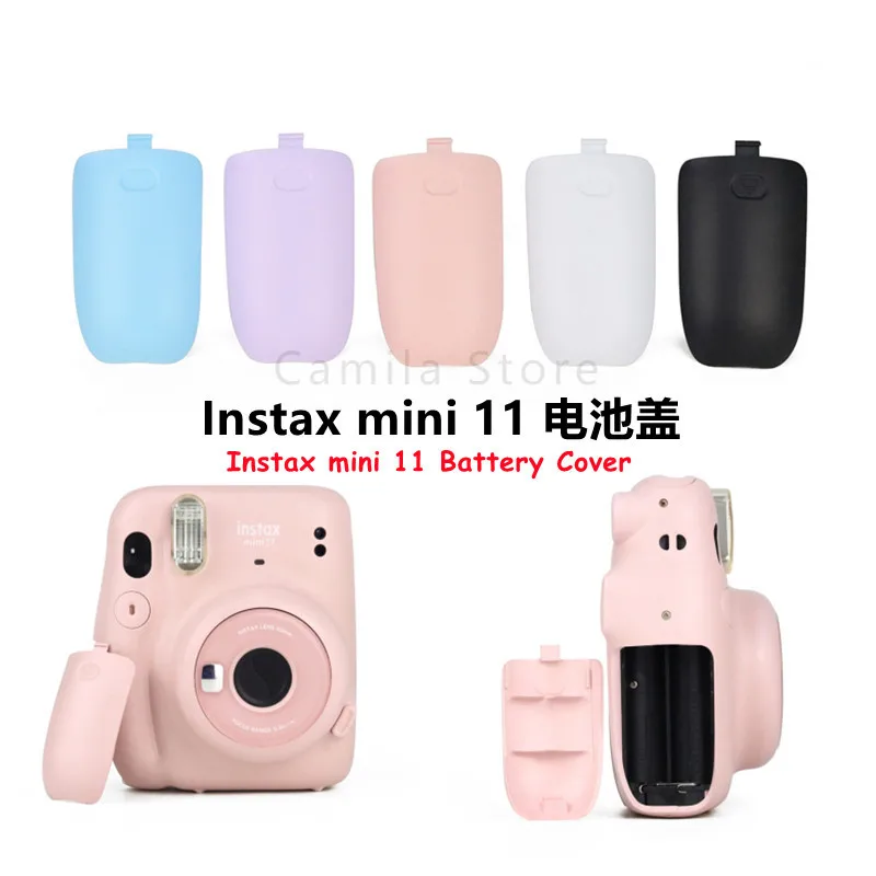 Mini11 PVC Battery Cap Door Cover Replacement For Fujifilm Instax Mini 11 Battery Cover Film Camera White Blue Pink Grey Purple