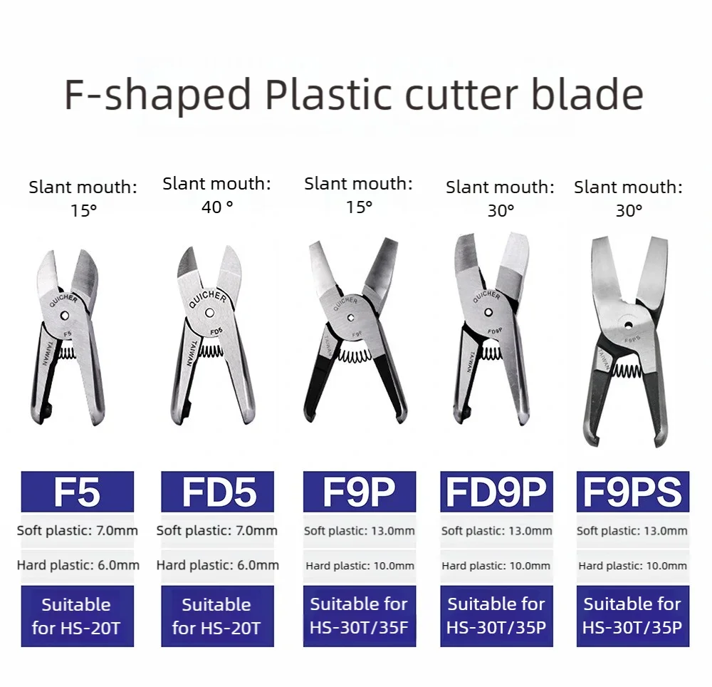 Pneumatic F-style Scissors Shears Cutter Head Air Nipper Plastic Cutter blade Tool Part  FD5 F5LS F5S For HS-10T HS-30T HS-35P