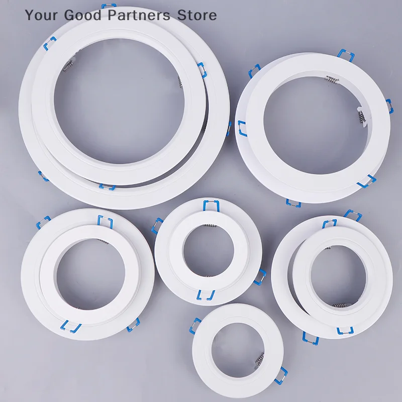LED Downlight Spotlight Brackets Light Stand Adapters Lamp Shade Rings Hole Enlarge White Outer Frames Cut Out Remedial Circles