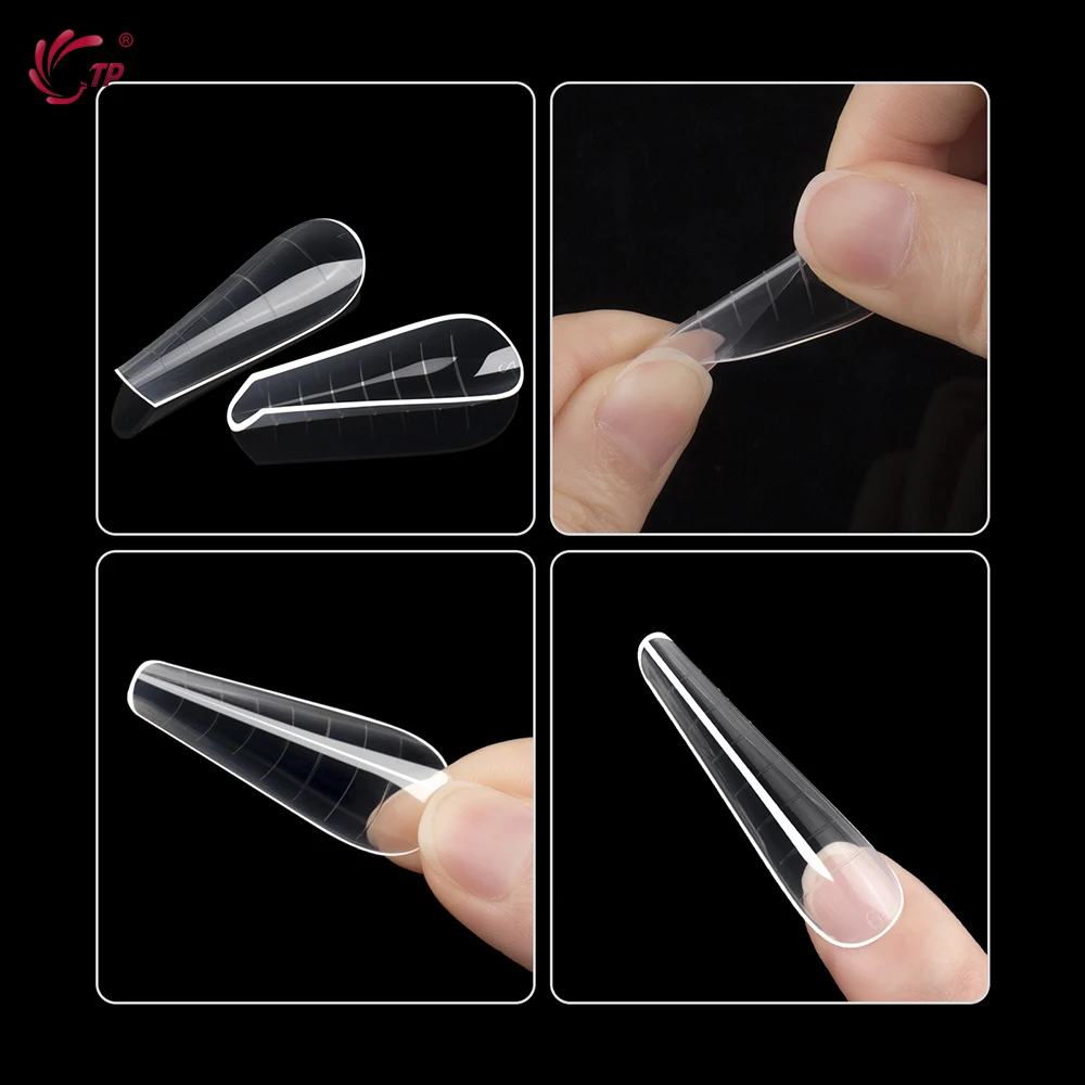 Tp 120Pcs Dual Form Nail Quick Building Gel Mal Full Cover Acryl Valse Nail Tips Verlengsysteem Top Vormen Mallen Accessoires