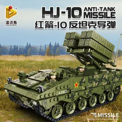Panlos 639005 Anti-Tank Missile Armored Car Model Military Weapons Series DIY Toys Building Blocks Gift For Boys 1561Pcs
