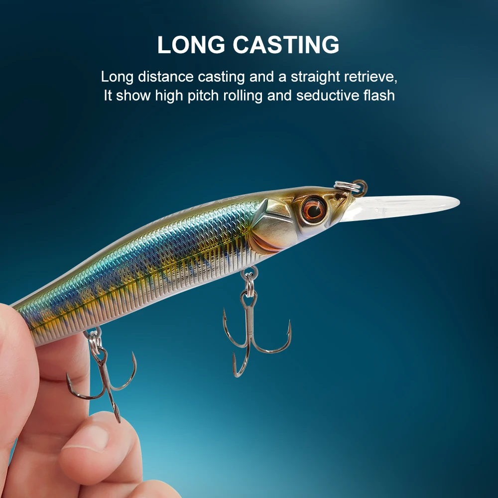 ESFISHING Fishing Lure Quality Jerkbait 11cm 14g Depth 0-2.2m Floating Minnow Leurre Souple Hard Bait Peche