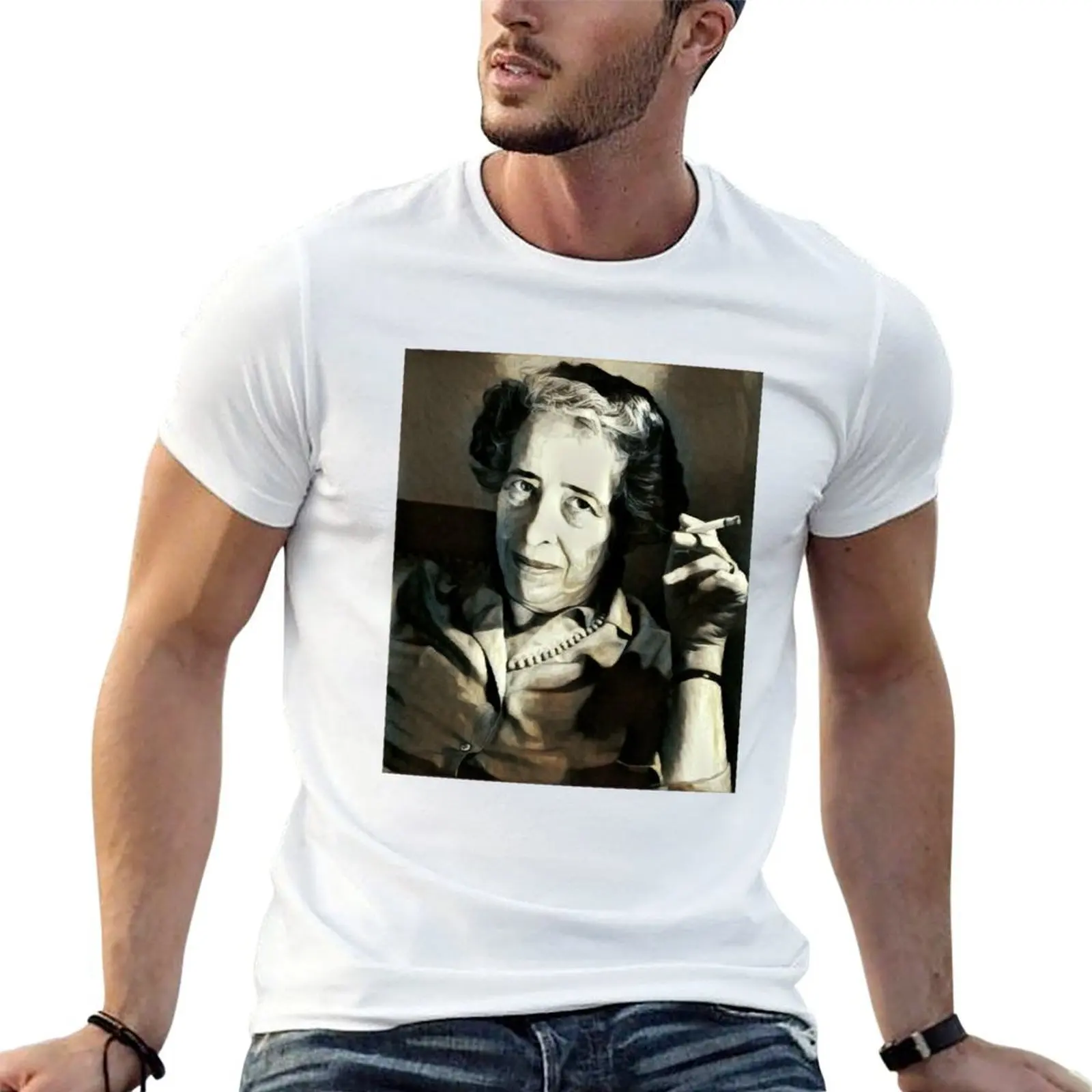 Hannah Arendt - stylized T-Shirt tshirts personalised summer clothes tshirts for men