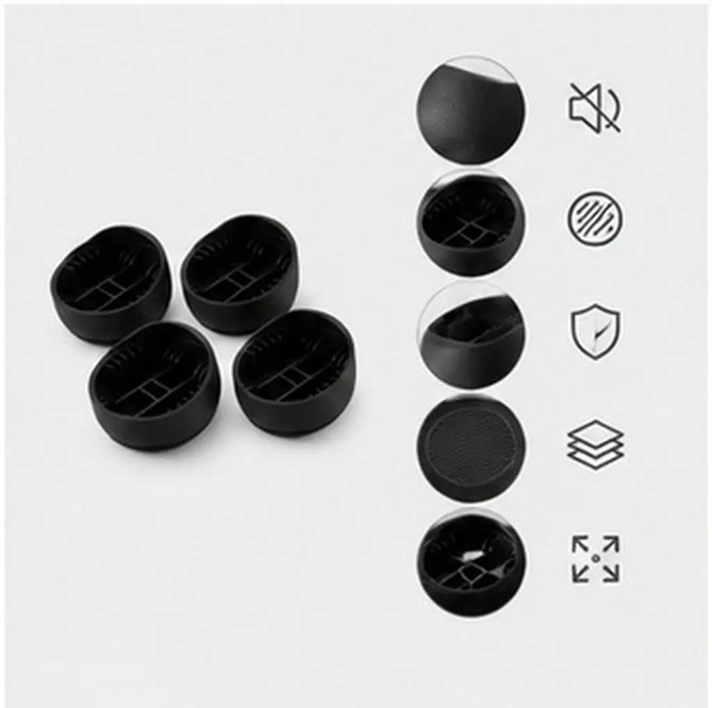 5Pcs Office Chair Foot Protectors Anti-Slip Cups Felt Pads Furniture Leg Floor Protectors Caster Sleeve Sliding Prevention