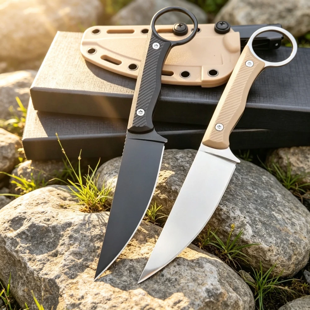 Camping Cooking Knife With Sheath - Couteau droit en fibre de nylon