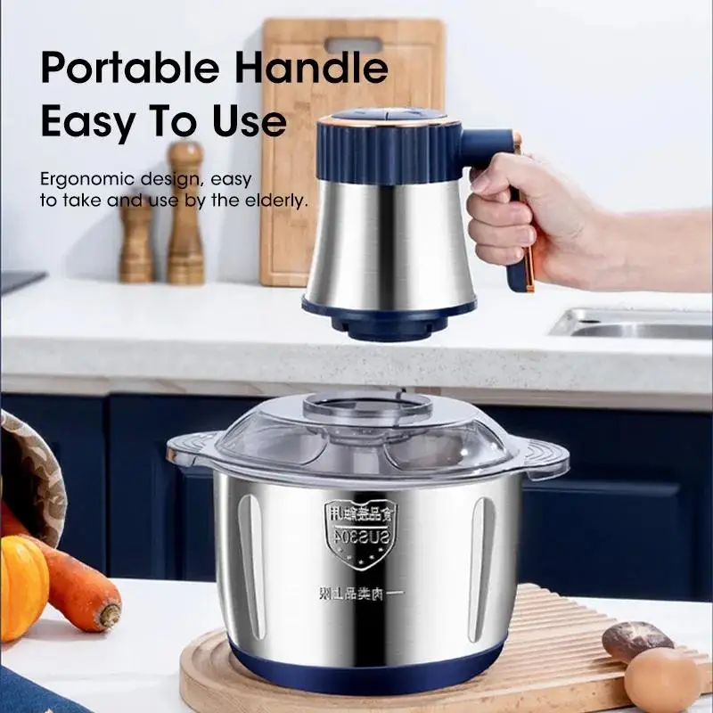 5L Electric Meat Grinders 304 Stainless Steel Food Crusher Multifunctional Vegetable Slicer Chopper Mincer Baby Food Processor view 5