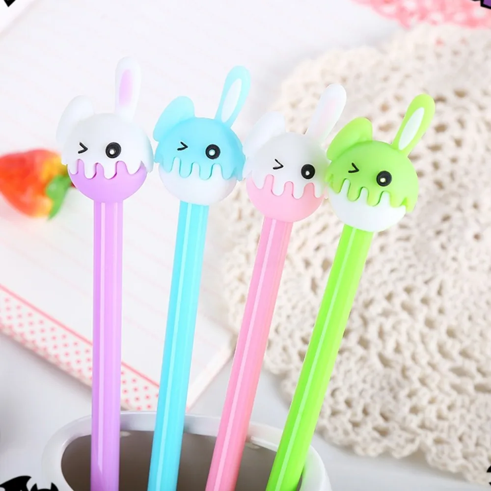 

12 Pcs Creative Cream Rabbit Gel Pen Cute Student Pen Cartoon Office Stationery School Supplies
