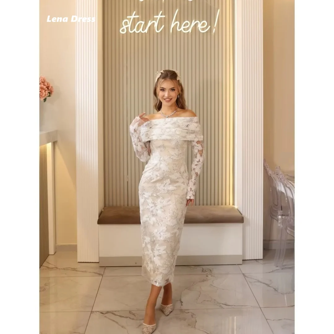 

Lena Fish Tail Women's Elegant Dresses for Special Occasions Long Sleeves Customized Dresses 2025 Woman Luxury Prom Dress 2025