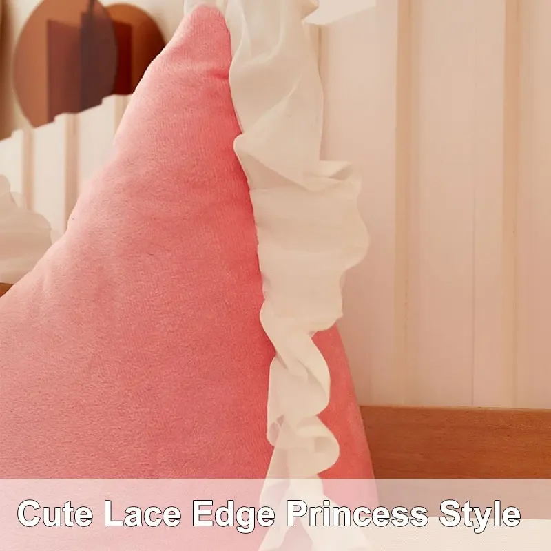 Headboard Cute Pink Pillows Backrest Large Cushion Crown Reading Wedge Pillow Bedside Sleeping Neck Pillow Body Princess Style