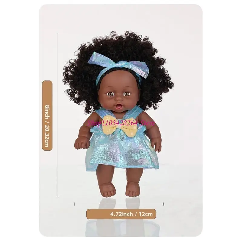 Bezpieczne winyle Życie jak czarna lalka Niemowlę Kojące dzieci Odradzające się odgrywanie ról