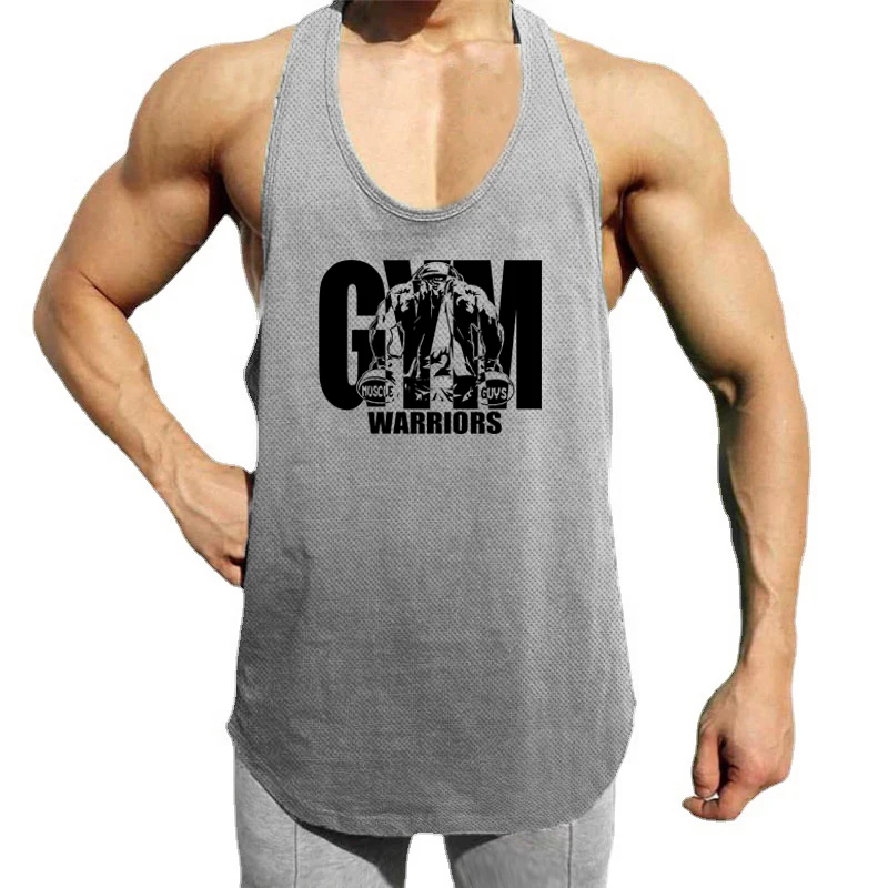 

Mesh Gym Clothing Mens Fitness Stringer Tank Top Men Bodybuilding Singlet Running Vest Workout Sleeveless T Shirt Sports Tanktop