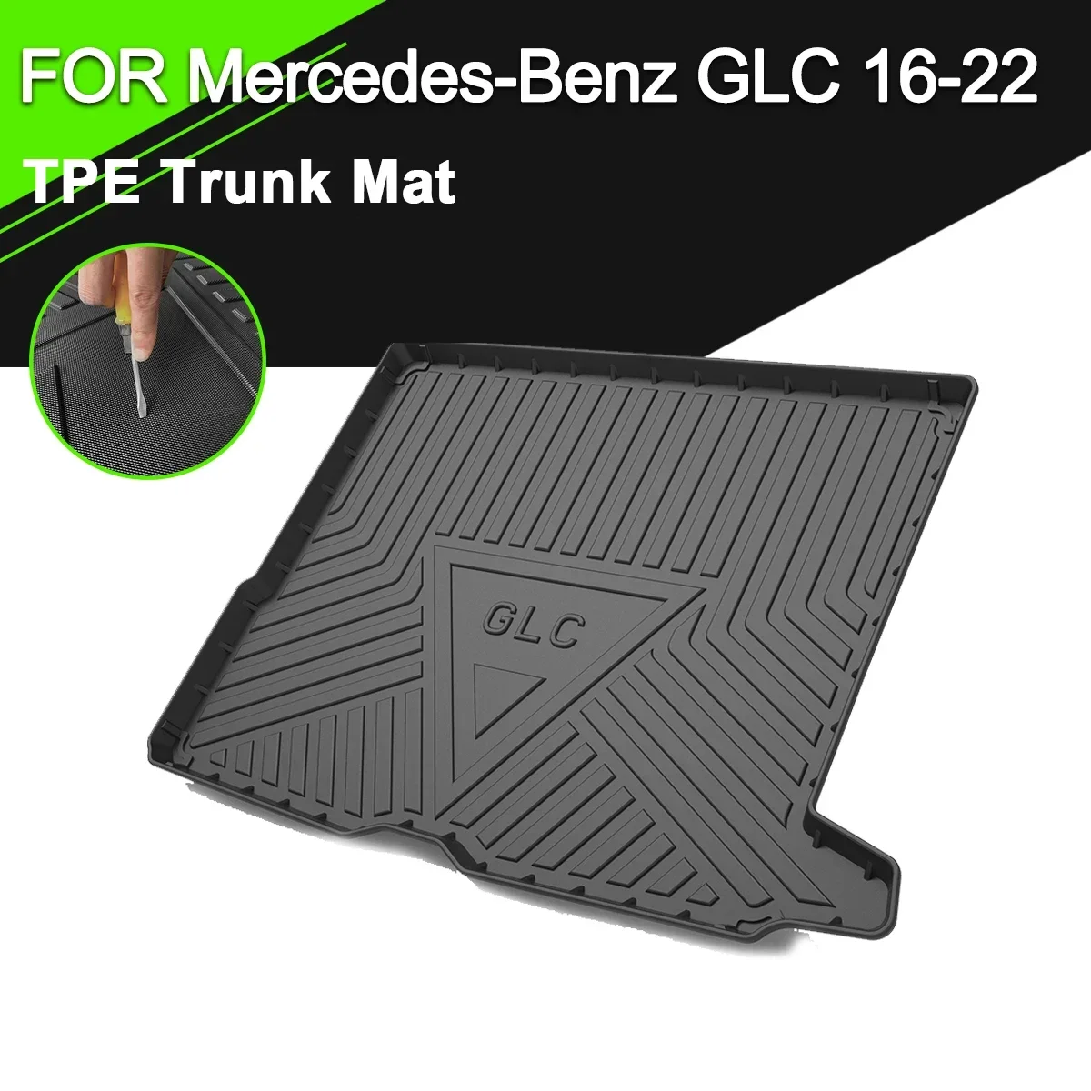 

Car Rear Trunk Cover Mat TPE Waterproof Non-Slip Rubber Cargo Liner Accessories For Mercedes-Benz GLC 2016-2022