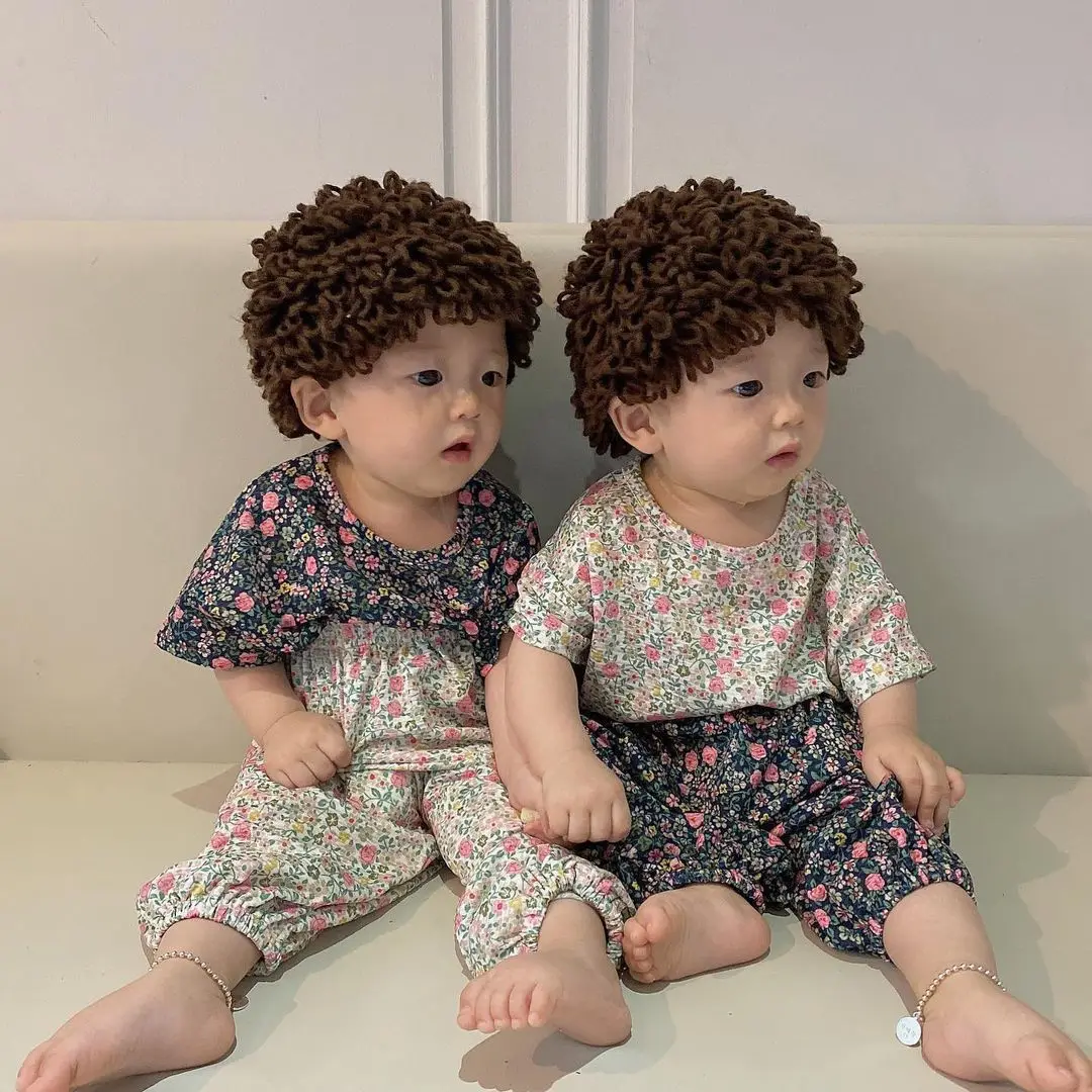 Baby Hat Autumn and Winter Funny Personality Cute Super Cute Hair Yarn Male and Female Children 0-4 Years Old Wig Hat