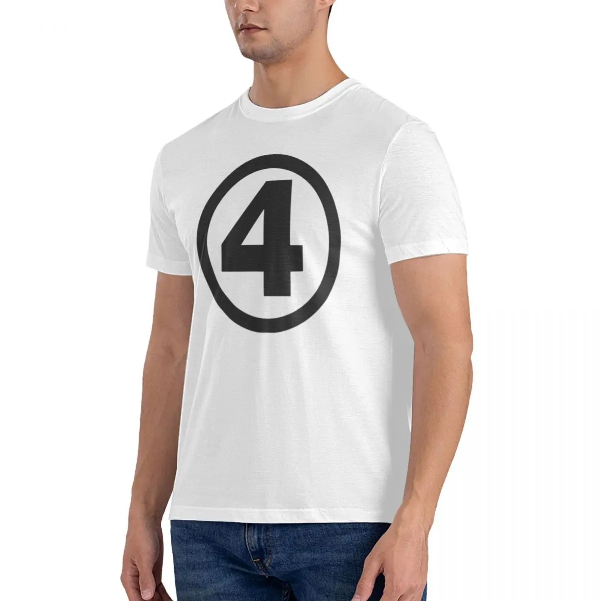 FANTASTIC FOUR T-Shirt for Men Marvel Fantastic Four Humorous Pure Cotton Tees Round Collar Short Sleeve T Shirts Graphic