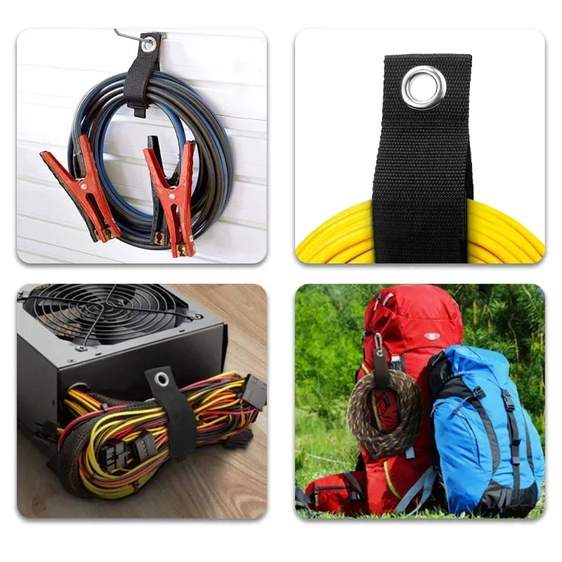 4pcs Heavy-Duty Storage Straps Reusable Extension Cord Organizer Cable Ties Hose Storage Accessory Holder Garage Organization image 6