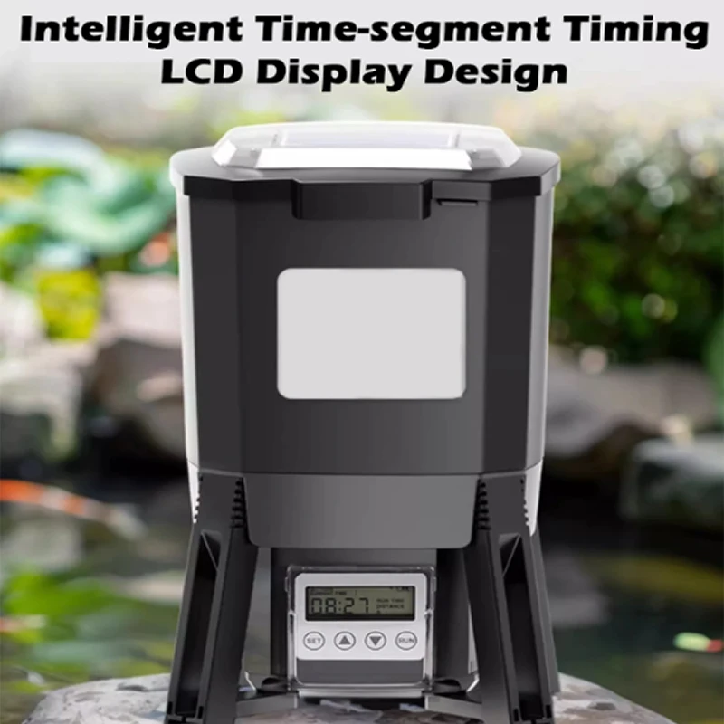 

Adjustable Solar Automatic Aquarium Feeder Timer Fish Pond Digital Food Dispenser Koi Pond Intelligent Timing Feeding