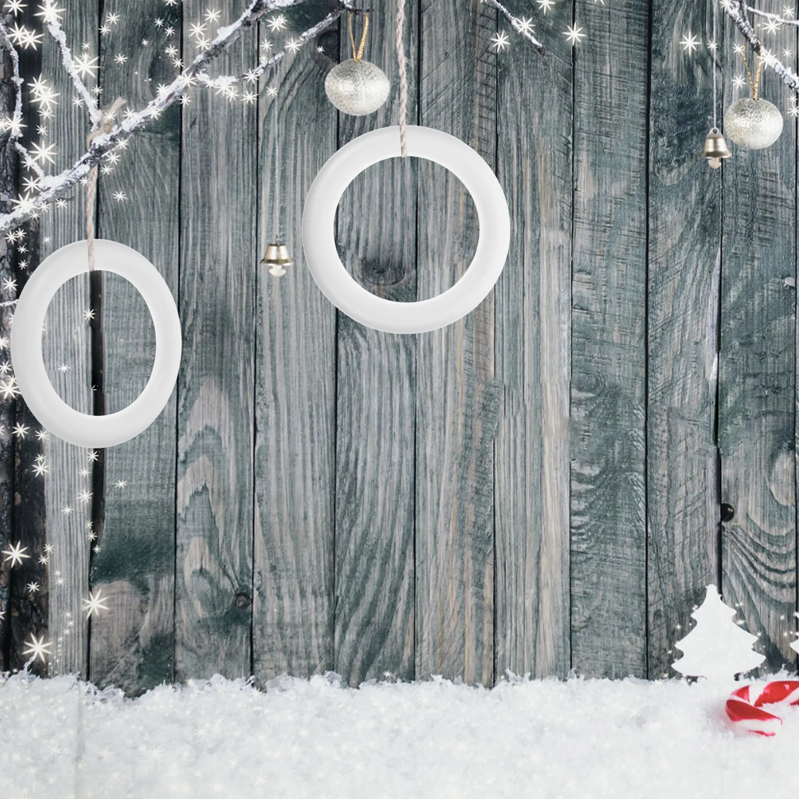 

3pcs Foam Wreath Forms White Round Circle Rings For Crafts Diy Art Painting Supplies Kids Craft Stencils Decor Polystyrene