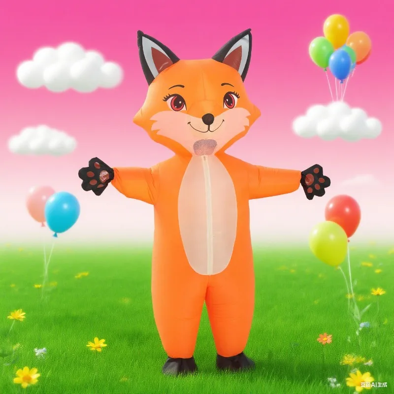 

Надувной костюм лисы, надувной костюм животного на Хэллоуин, тема животного, косплей, праздничное платье, карнавальный праздничный реквизит