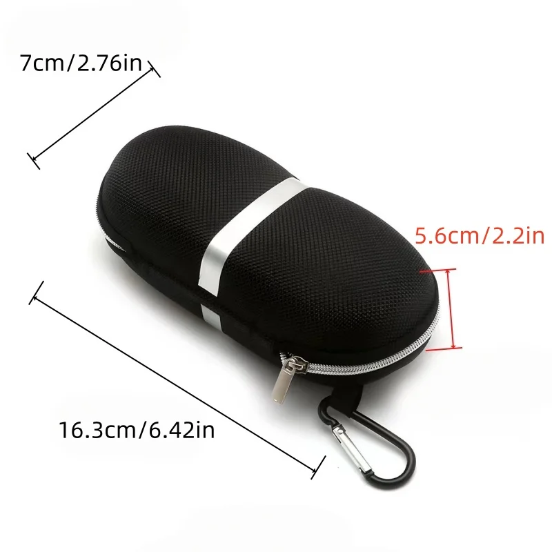 1/2pcs Hard Shell Glasses Case for Men & Women, Soft Lining, Attractive & Practical, Zipper Closure, Easy to Carry