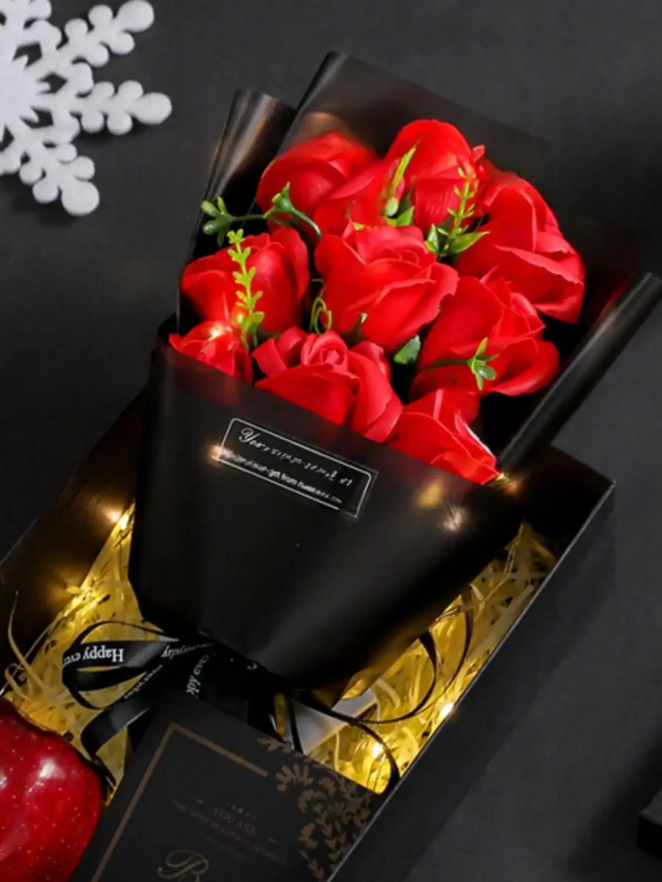 Mini ramo de flores de jabón de 7.87 pulgadas, ramo de flores grandes de jabón, rosas de jabón, arte para el Día de la Madre, decoración del hogar, ramo de jabón para la sala de estar, San Valentín, aniversario, boda, regalo de cumpleaños para ella, decoración del hogar, fiesta de cumpleaños