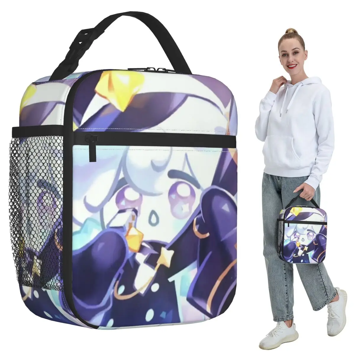 Milky Way Cookie Run Kingdom Game Insulated Lunch Bag Women Office Cooler Thermal Food Box Tote Portable Lunch Boxes Container