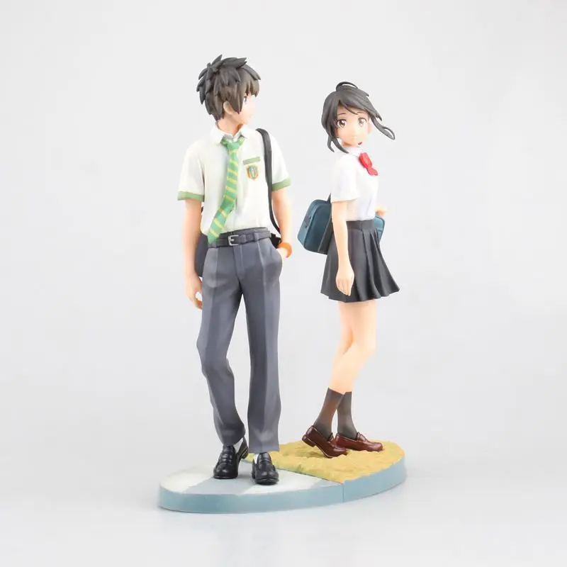 Anime Movie Your Name PVC Action Figure Model Toys Anime Cartoon Tachibana Taki Miyamizu Mitsuha Figure Dolls 22cm