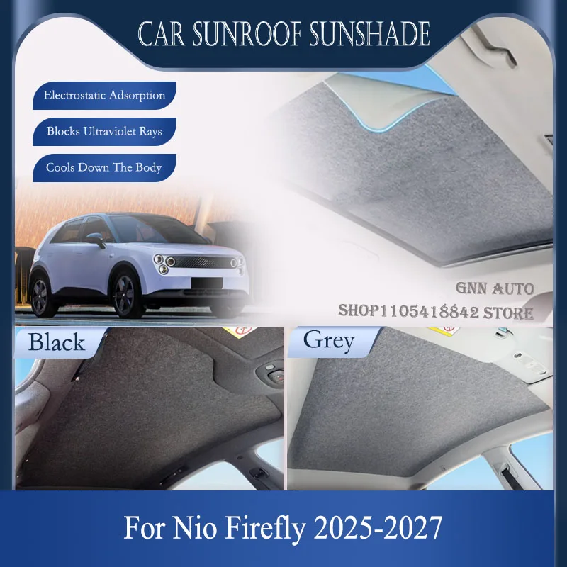 For Nio Firefly 2025 2026 2027 Car Panoramic Sunroof Blind Sun Shade Skylight Sunshade Heat Insulation Auto Interior Accessories