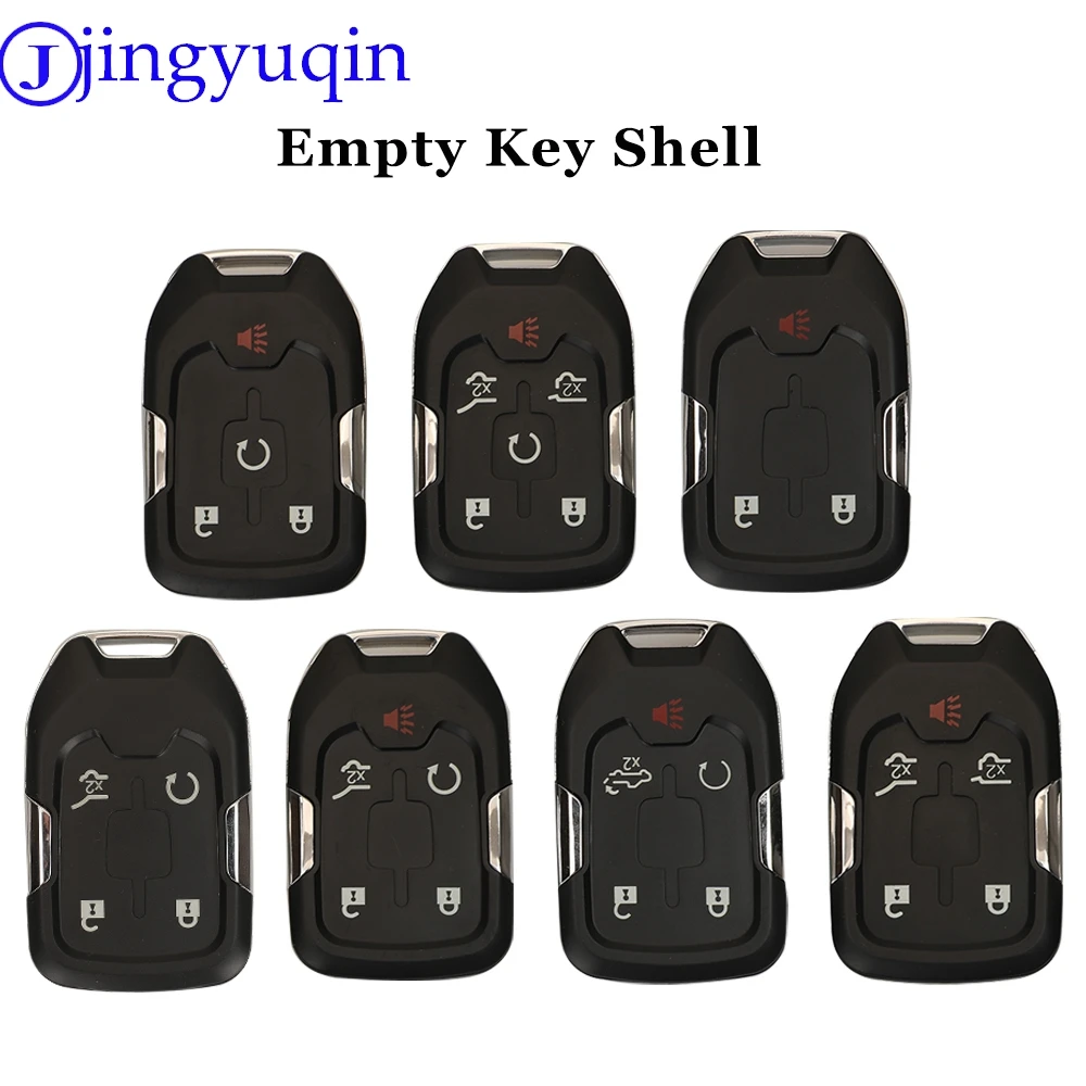 Jingyuqin Smart Remote Key Case Shell for Chevrolet Tahoe Silverado Suburban Tahoe GMC Sierra Acadia Terrain YUKON Keyless Fob