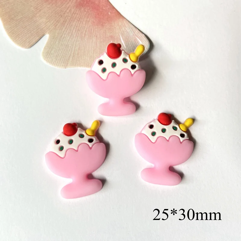 10Pcs Desserts Cake Ice Cream Girls Hair Accessories Soft Rubber Kids Head Wraps Bows Clip Barrettes Supply Home Decor