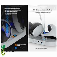 For PS5 VR2 Controller Charging Base With Led Light For PSVR2 Handle Charging Base Headphone Storage Rack