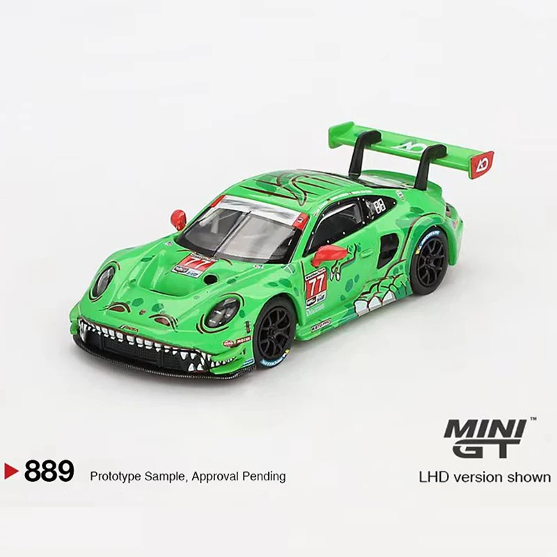 PreSale MINIGT 889 1:64 992 GT3R #77 Tyrannosaurus Diecast Model Collection Toys