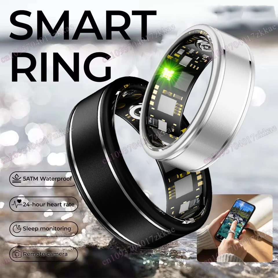 

Смарт-кольцо 5ATM, водонепроницаемое, мониторинг сердечного ритма, кислорода в крови и сна, несколько спортивных режимов для Android и IOS, для мужчин и женщин, Smartring