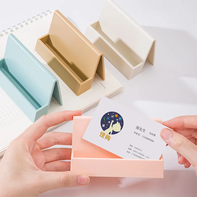1 Pcs Creative Unique Women's Business Card Holder Desktop Card Storage Box Display Stand Business Exhibition Rack