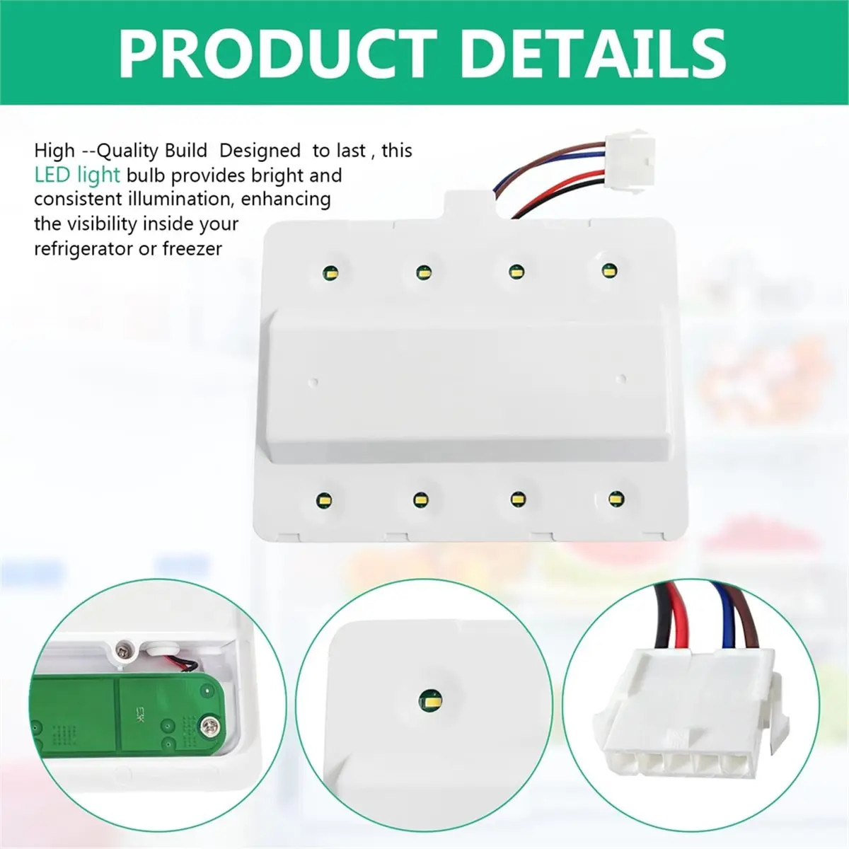 Gran Oferta 828: Placa de Ensamblaje de Luz LED para Refrigerador W11125428, Compatible con Refrigeradores KitchenAid, Amana, Maytag y Whirlpool