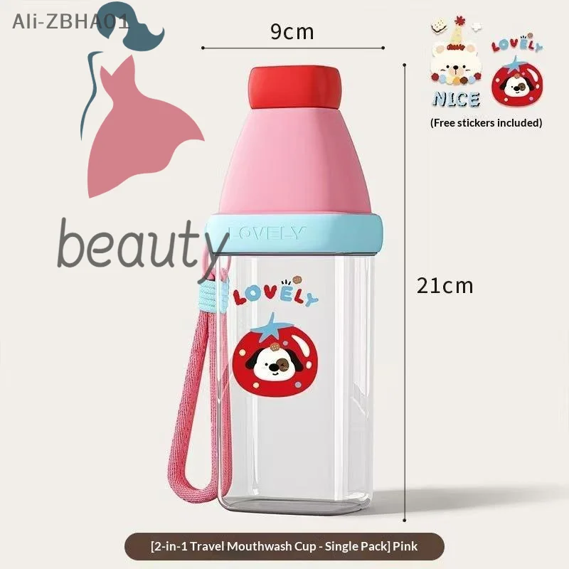 3 In 1 Food Grade Plastic Toothbrush Cup Large Capacity Cartoon Toothpaste Storage Holder for Kids Adults