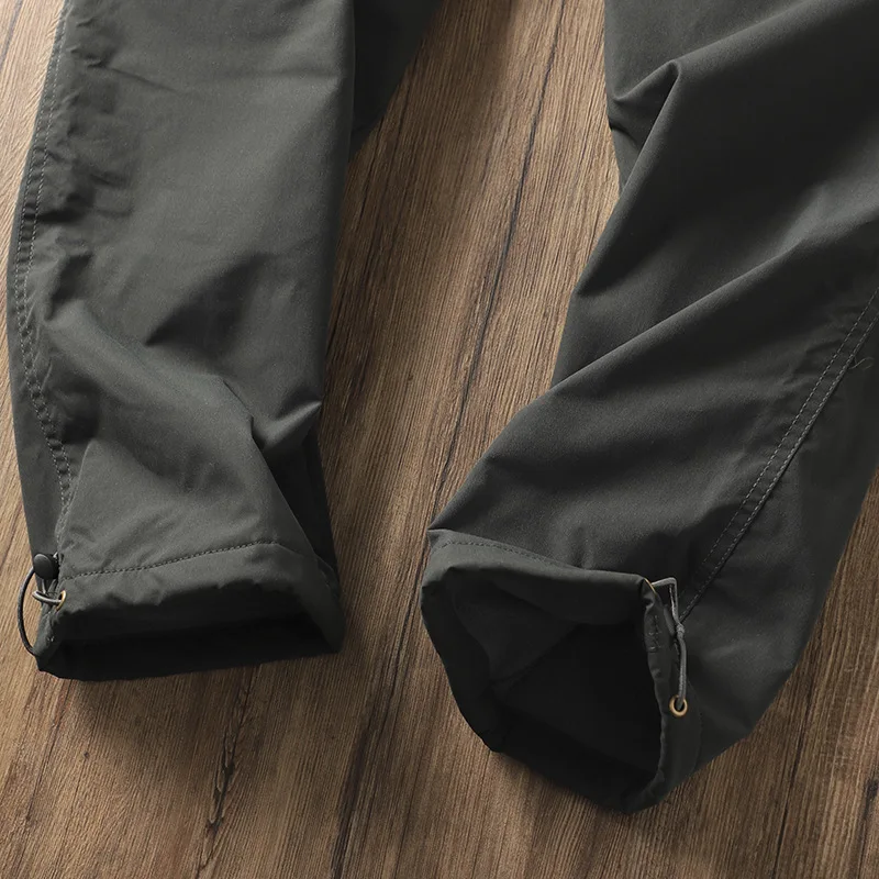 Outdoor Workwear Pants Men's Loose Fleece Lined Thick Soft Hiking Pants Windproof Waterproof Polyester Fiber Straight Leg